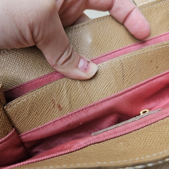 Eric Javits beige straw top handle bag with gold metallic flecks FLAWED - Picture 10 of 14
